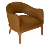 Pegane Fauteuil vintage velours - Camel