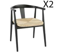 Pegane Fauteuils de salle à manger - Noir