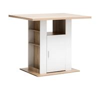 pegane Ilot de cuisine - Naturel/Blanc 90 cm