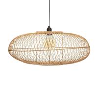 PEGANE Lampe à Suspendre Luminaire Suspension plafonnier en Bambou Naturel - Diamètre 60 x Profondeur 25 cm