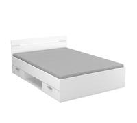 Pegane Lit 140x200 cm - Blanc mat