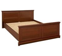 PEGANE Lit Adulte 160x200 cm Coloris châtaigne - Longueur 210 x Profondeur 175 x Hauteur 60,5-81,5 cm