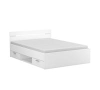 Pegane Lit adulte 2 places - Blanc mat