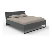 Pegane Lit adulte Graphite/Verre noir