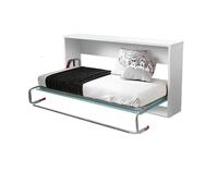PEGANE Lit d'appoint escamotable Coloris Blanc - Couchage Longueur 190 x Largeur 90 cm