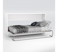 PEGANE Lit d'appoint escamotable Coloris Blanc - Couchage Longueur 190 x Largeur 90 cm