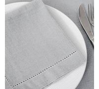 PEGANE Lot de 12 Serviettes de Table Coloris Gris Clair - Dim : L.40 x l.40 cm
