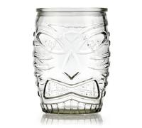 PEGANE Lot de 12 Verres à Cocktail TIKI gobelet Verres en Relief pour Cocktails Exotiques 47.3cl - 8x8x12m