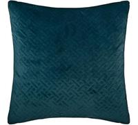 PEGANE Lot de 2 Coussins Bleu Canard en Velours - 40 x 40 cm