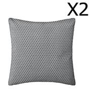 Pegane Lot de 2 Coussins Gris - 38 x 38 cm
