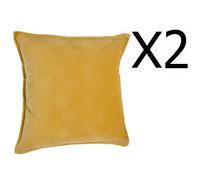 pegane Lot de 2 Coussins Ocre 45x45 cm