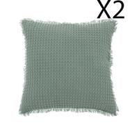 Pegane Lot de 2 coussins - Vert Céladon