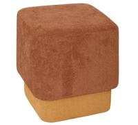 Pegane Lot de 2 poufs carrés empilables - Ambre