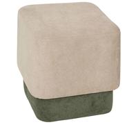 Pegane Lot de 2 poufs carrés empilables - Sable
