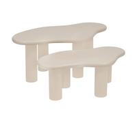 Pegane lot de 2 tables basses - ivoire