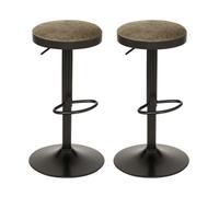 Pegane Lot de 2 tabourets de bar - Noir