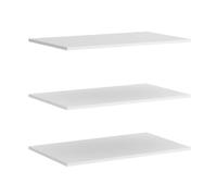 Pegane Lot de 3 étagères d'armoire - Blanc