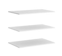Pegane Lot de 3 étagères d'armoire - Blanc