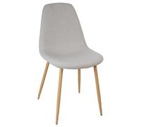 Pegane Lot de 4 chaises - Gris clair