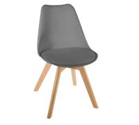 pegane Lot de 4 Chaises Salle à Manger - Gris Foncé