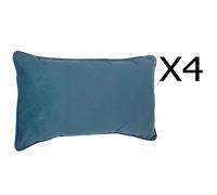 Pegane Lot de 4 coussins - Bleu