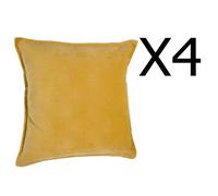pegane Lot de 4 Coussins - Ocre - 45x45CM