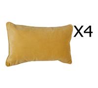 Pegane Lot de 4 coussins rectangulaires - Ocre