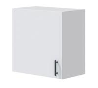 PEGANE Meuble à Suspendre, Meuble Haut pour Cuisine avec 1 Porte Coloris Blanc Brillant - Hauteur 59 x Longueur 60 x Profondeur 34 cm