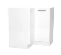 Pegane Meuble bas d'angle de cuisine - Blanc