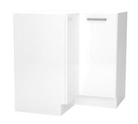 PEGANE Meuble Bas d'angle de Cuisine Coloris Blanc -Longueur 78,6 x Profondeur 78,6 x Hauteur 82 cm