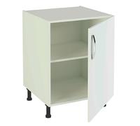 PEGANE Meuble Bas de Cuisine 1 Porte Coloris Blanc - Hauteur 85 x Longueur 60 x Profondeur 58 cm