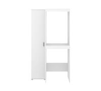 PEGANE Meuble Buanderie superposé pour Lave-Linge et Sèche-Linge avec Colonne de Rangement Coloris Blanc - Longueur 102,3 x Profondeur 62 x Hauteur 190 cm