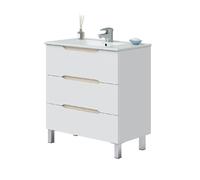 Pegane Meuble de salle de bain - Blanc