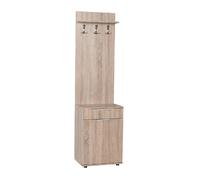 Pegane Meuble d'entrée vestiaire - Chêne