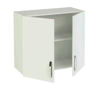 Pegane Meuble haut de cuisine 2 portes - Blanc