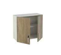Pegane Meuble haut de cuisine 2 portes - Chêne