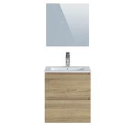 Pegane Meuble sous-vasque salle de bain - Chêne
