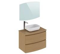 Pegane Meuble sous-vasque salle de bain - Chêne