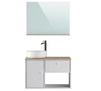 Pegane Meuble sous-vasque salle de bain - Chêne