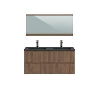 Pegane Meuble sous-vasque salle de bain - Noyer