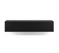 Pegane Meuble TV 4 portes - Noir