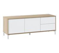 Pegane Meuble TV - Chêne blanc