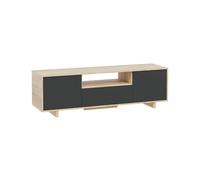 Pegane Meuble TV - Chêne canadien/gris anthracite