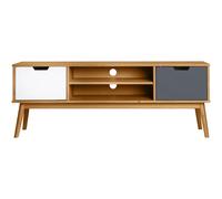 Pegane Meuble TV en pin massif - Naturel