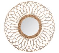 Pegane Miroir en rotin - Beige