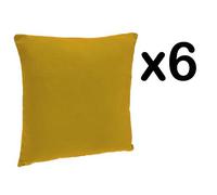 Lot de 6 Coussins Déhoussables Ocre