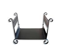 PEGANE Panier à bûches de cheminée, Porte, Range bûches en Fer forgé Coloris Noir - 60 x 45 x Largeur 50 cm