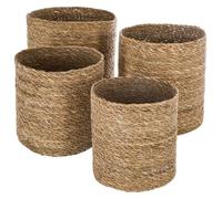 Pegane Paniers de rangement ronds - Naturel