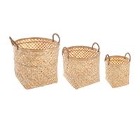 Pegane Paniers ronds bambou - Naturel