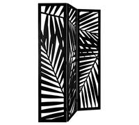 PEGANE Paravent Contemporain en Bois Coloris Noir - 120 x 170 cm